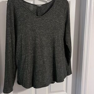 Dark Gray Long Sleeve Top